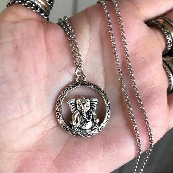 🔴SALE !Boho elephant medal design steel necklace - Picture 9 of 11